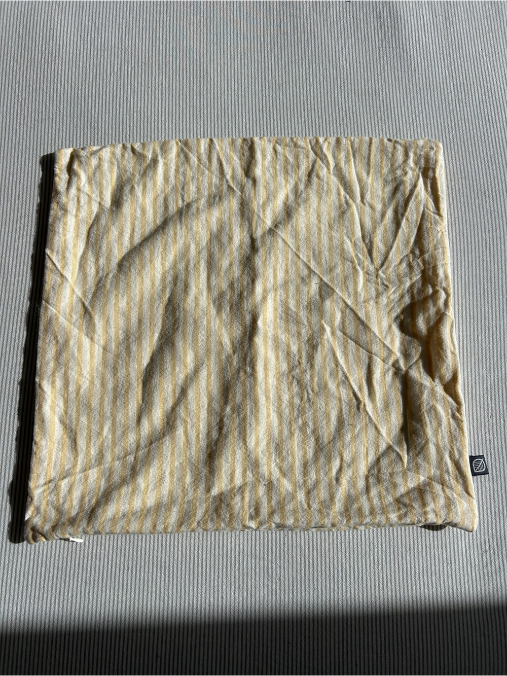 Simons Yellow and White Striped Pillow Sham
